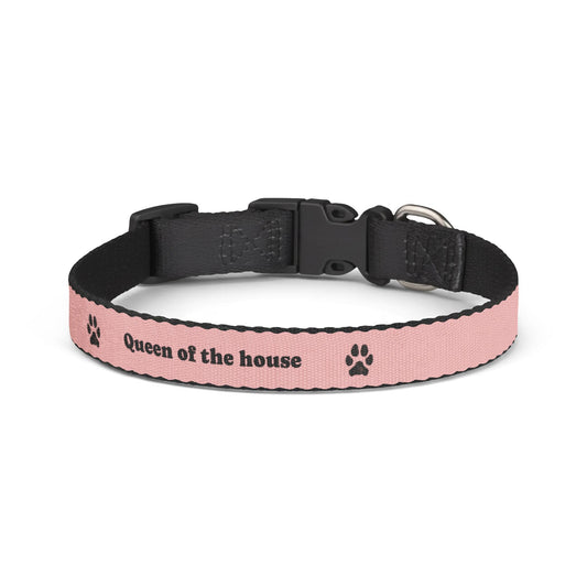 Clip-On Cat Collar — "Queen of the House" Pink
