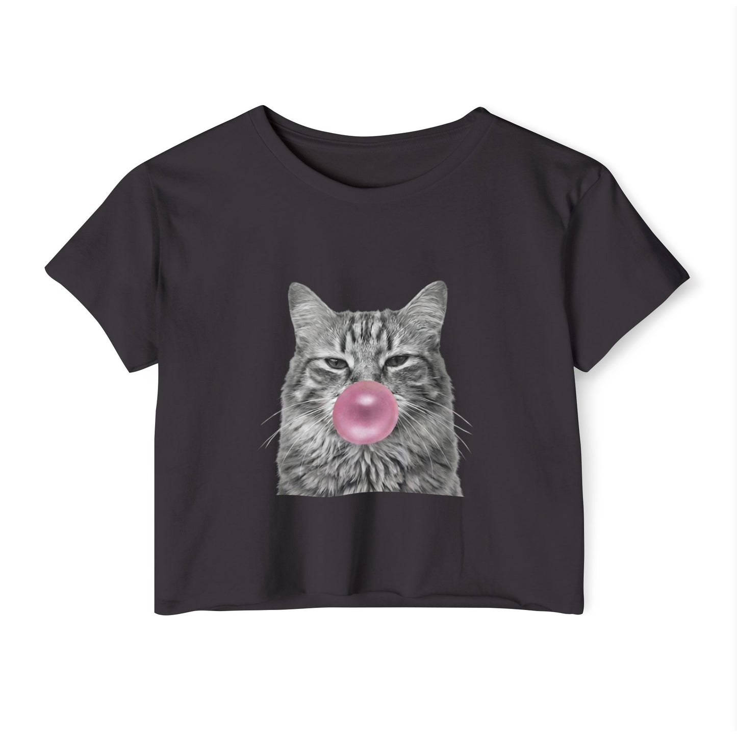 Cat Pink Bubblegum Crop Top