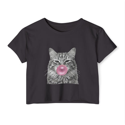Cat Pink Bubblegum Crop Top