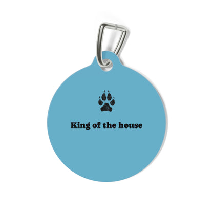 Dog Tag — "King of the House" Blue