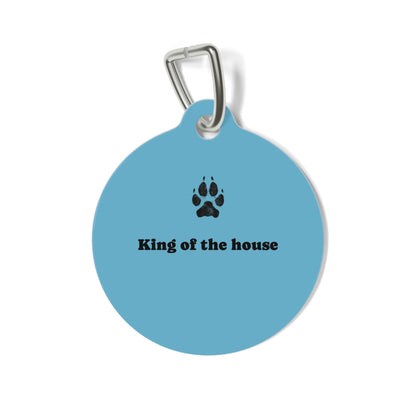 Dog Tag — "King of the House" Blue