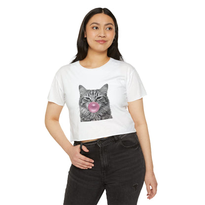 Cat Pink Bubblegum Crop Top