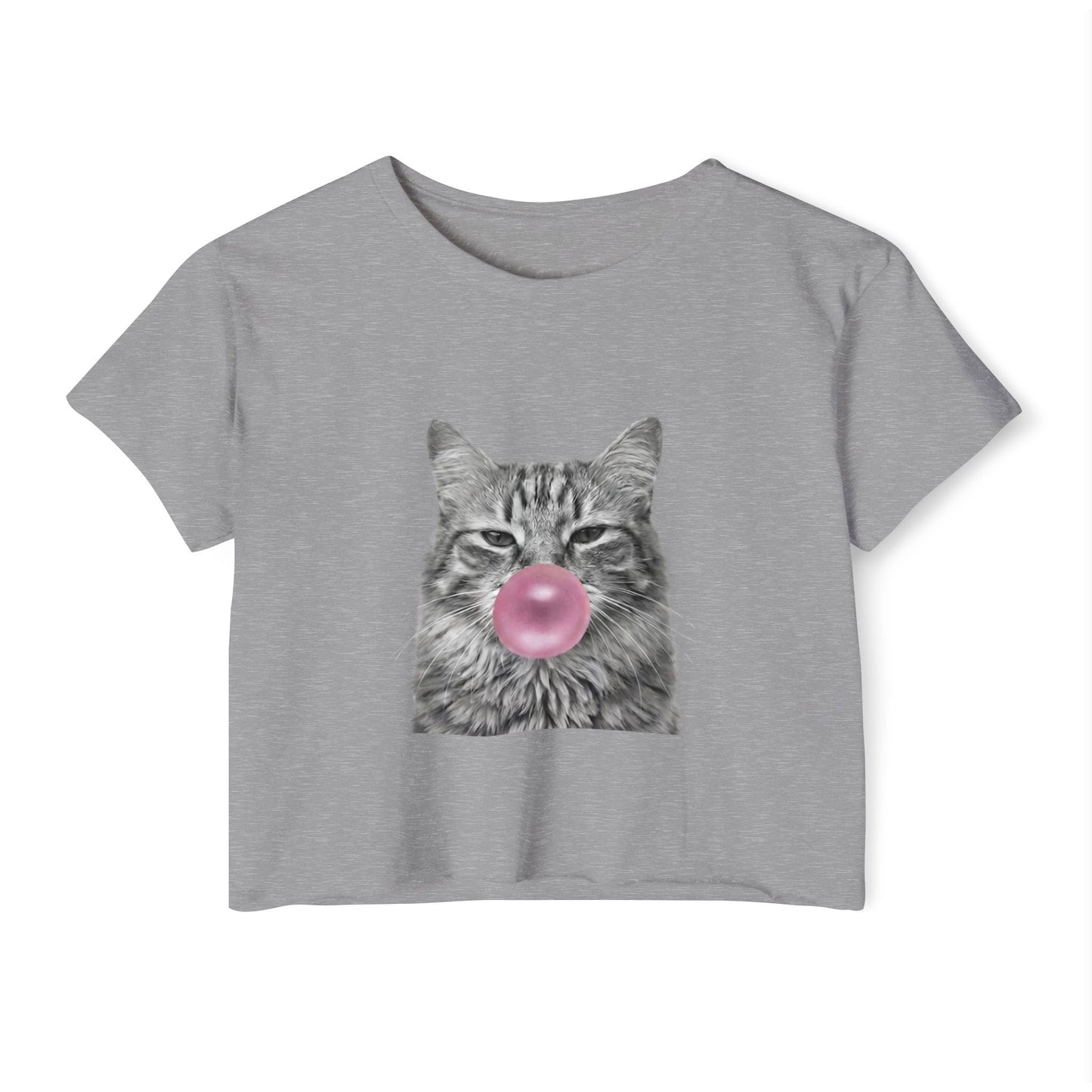Cat Pink Bubblegum Crop Top