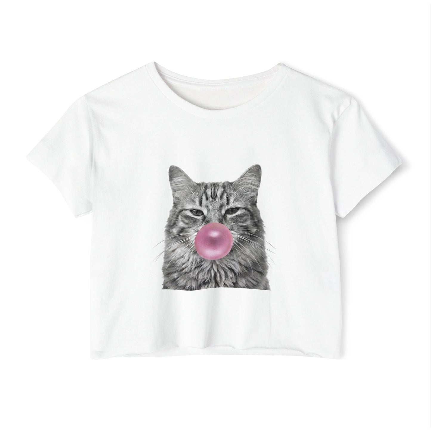Cat Pink Bubblegum Crop Top