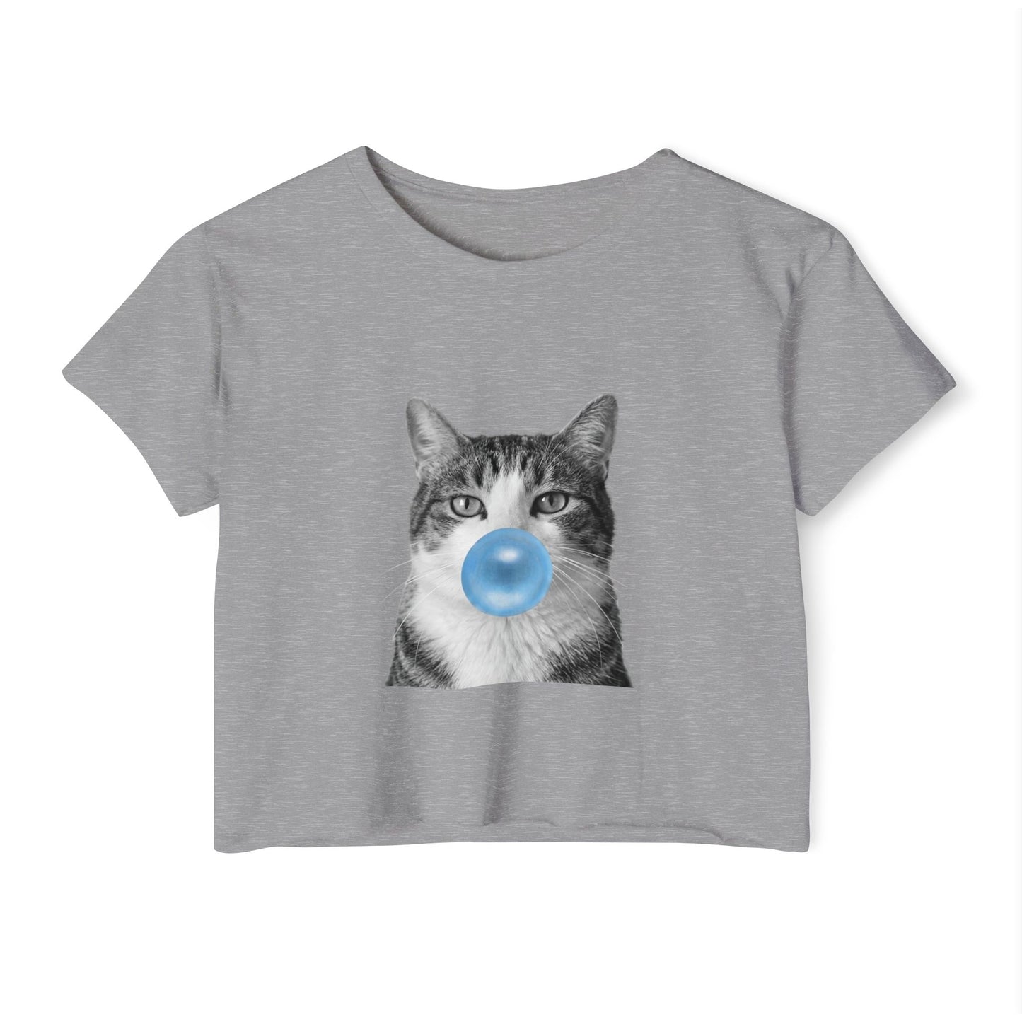 Cat Blue Bubblegum Crop Top