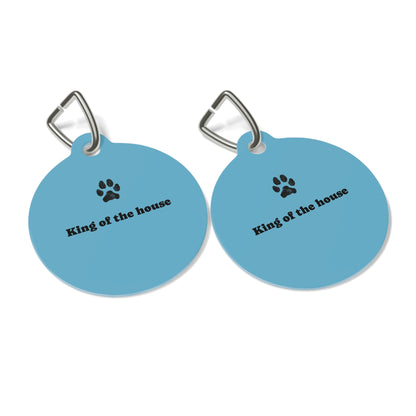 Cat Tag — "King of the House" Blue
