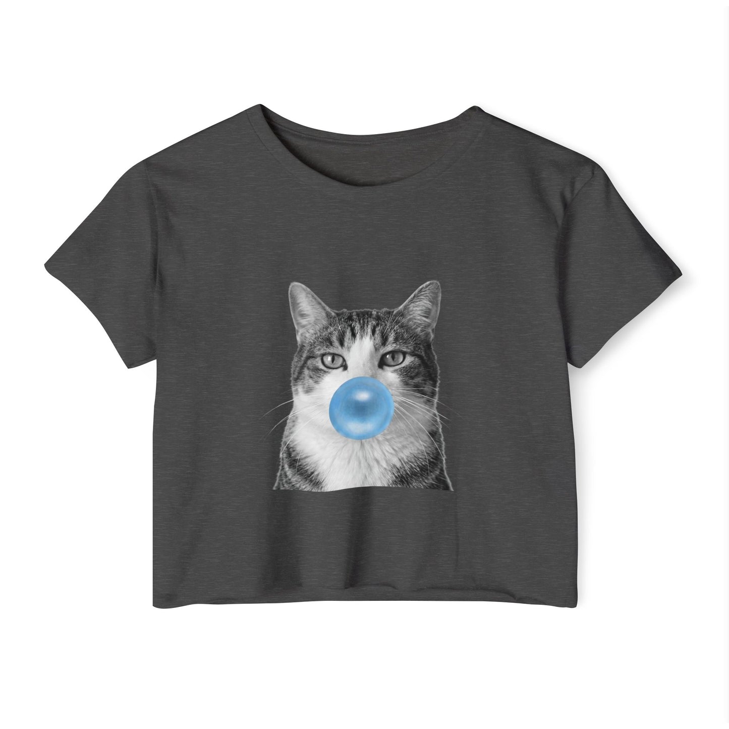 Cat Blue Bubblegum Crop Top