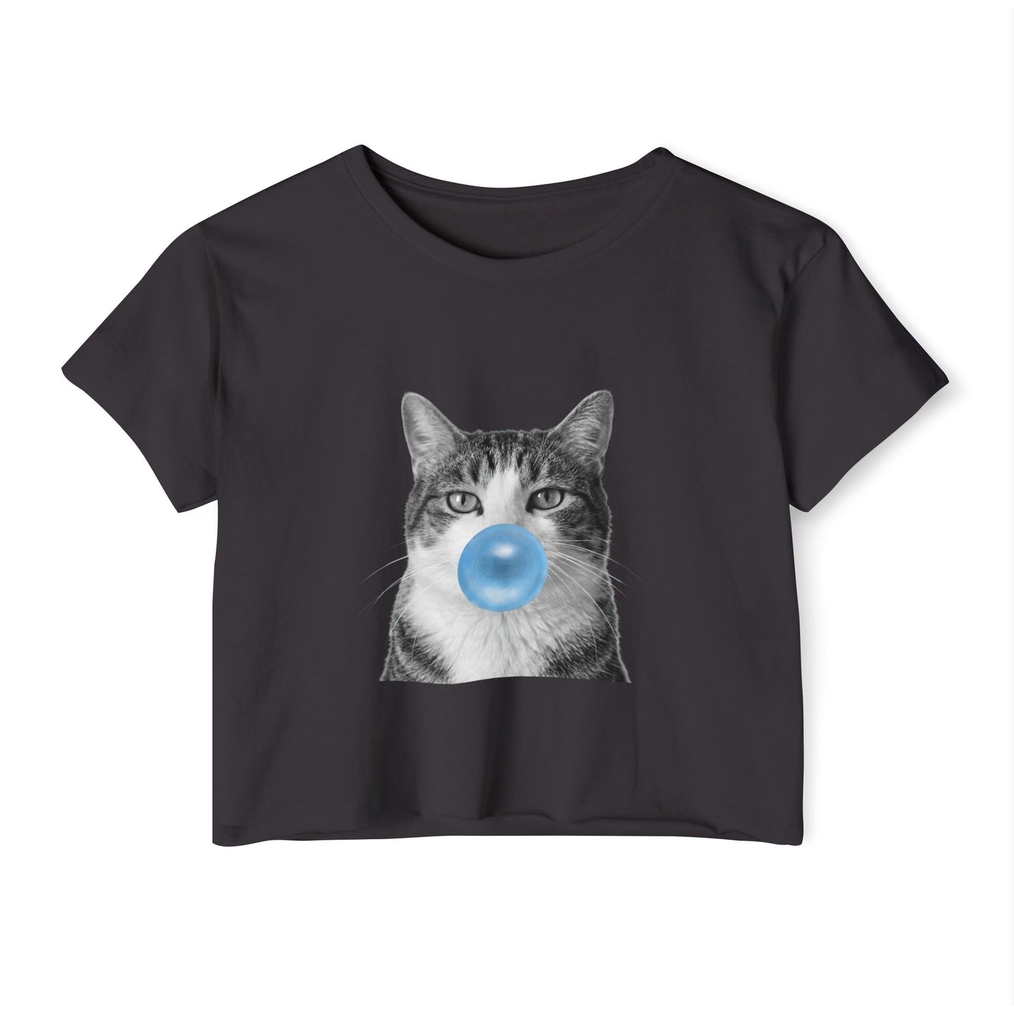 Cat Blue Bubblegum Crop Top