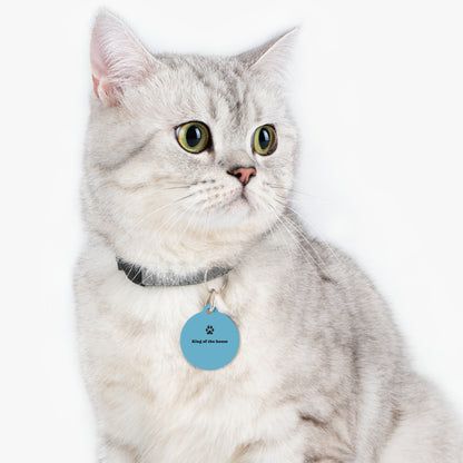 Cat Tag — "King of the House" Blue
