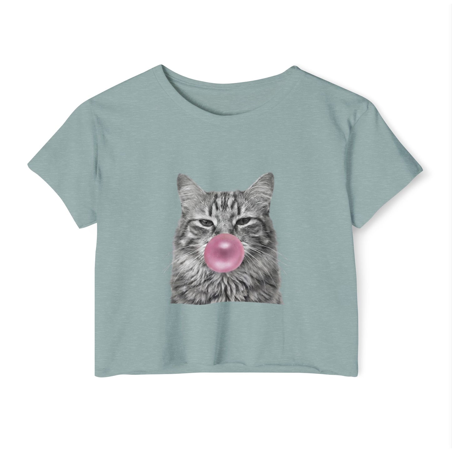 Cat Pink Bubblegum Crop Top