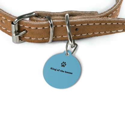 Cat Tag — "King of the House" Blue