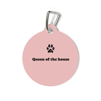 Cat Tag — "Queen of the House" Pink