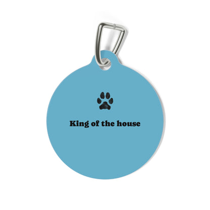 Cat Tag — "King of the House" Blue