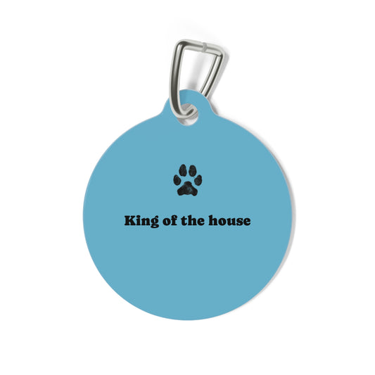 Cat Tag — "King of the House" Blue