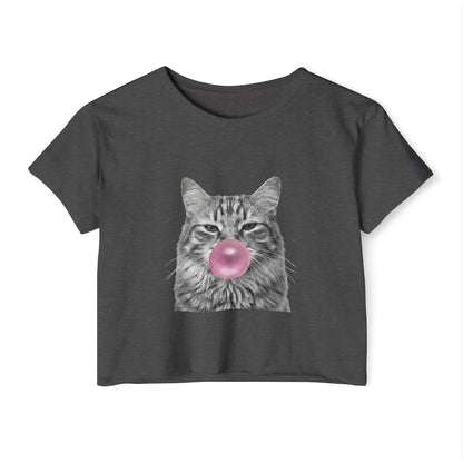 Cat Pink Bubblegum Crop Top
