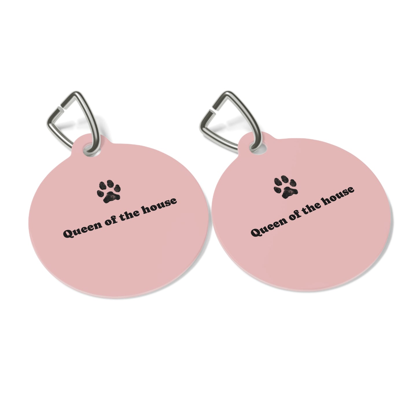 Cat Tag — "Queen of the House" Pink